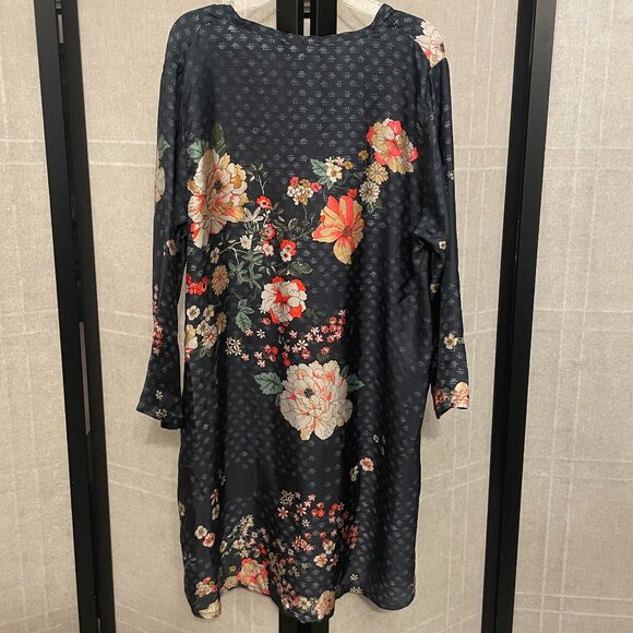 Johnny Was Silk Blue Floral Tunic/Dress - Picture 6 of 6